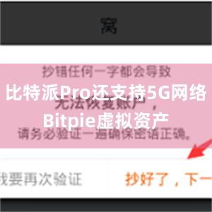 比特派Pro还支持5G网络Bitpie虚拟资产